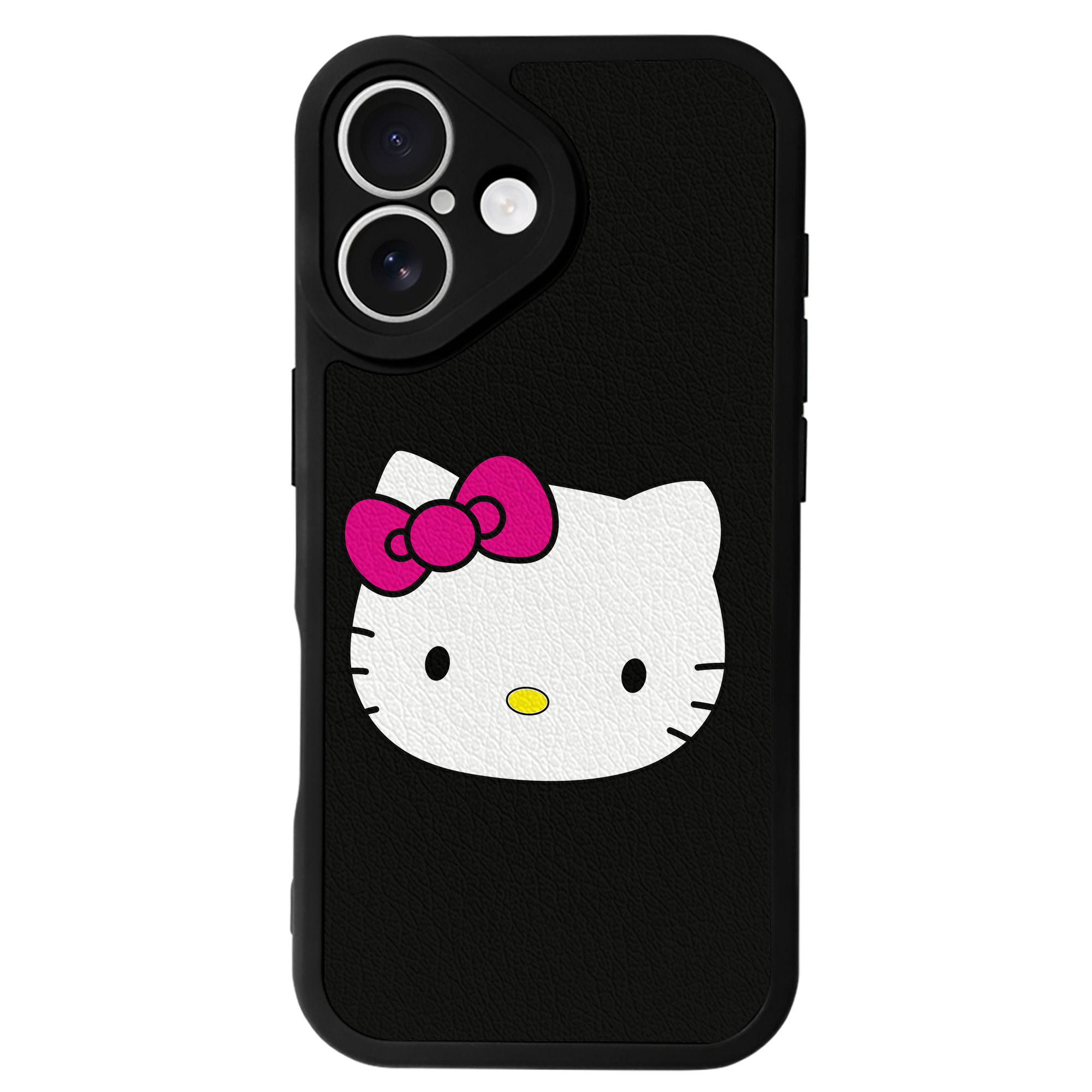 （画像用） Hello Kitty ハローキティ 【iPhone 16シリーズ対応】シリコンスマホケース（レザー調） 材質：シリコン